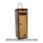 005-6-Дървена кутия за вино "Честит празник"